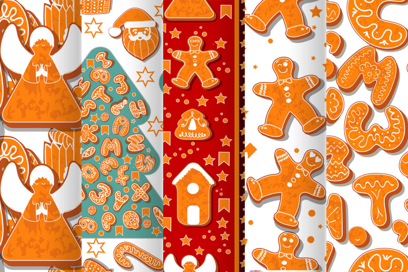 vector-set-of-gingerbread-alphabets-christmas-symbols