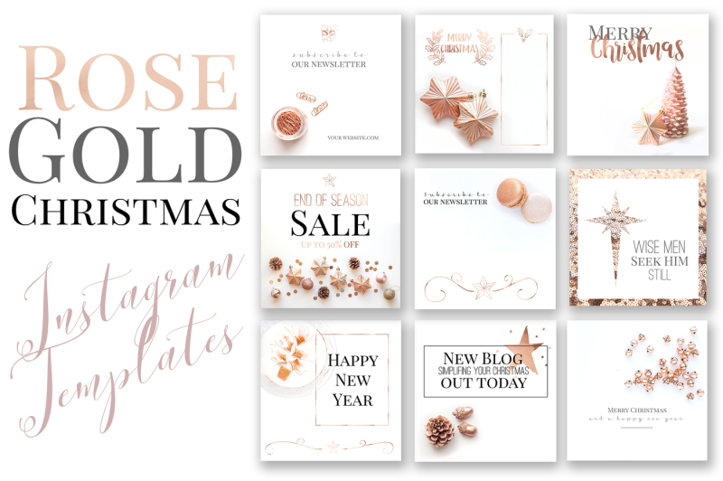 rose-gold-christmas-instagram-templates