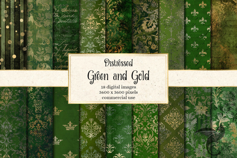 distressed-green-and-gold-textures