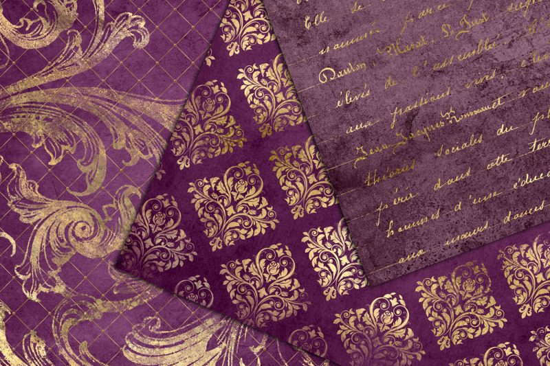 distressed-purple-and-gold-textures