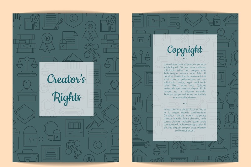 vector-linear-style-copyright-elements-card