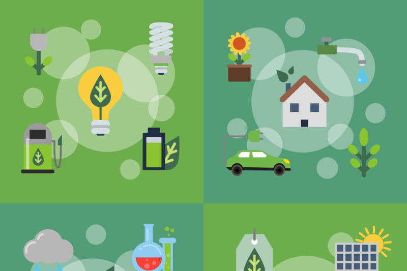 vector-banners-set-of-illustrations-with-ecology-flat-icons