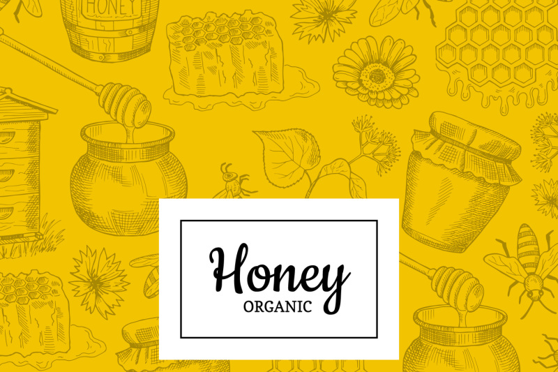 vector-background-with-sketched-honey-elements