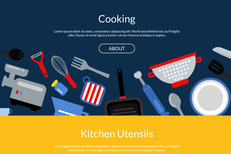 vector-flat-style-kitchen-utensils-illustration