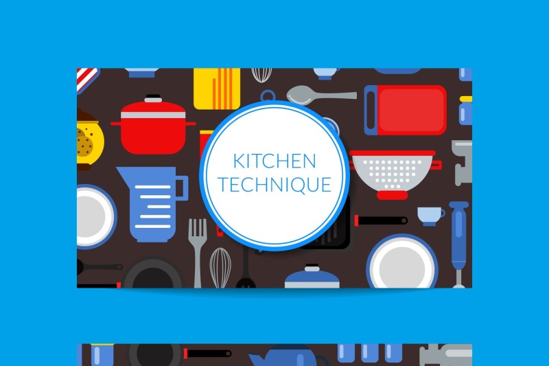 vector-flat-style-kitchen-utensils-card-template-for-cooking