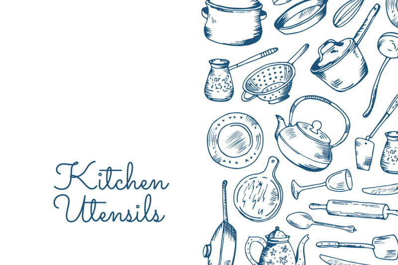 vector-background-with-kitchen-utensils-with-place-for-text
