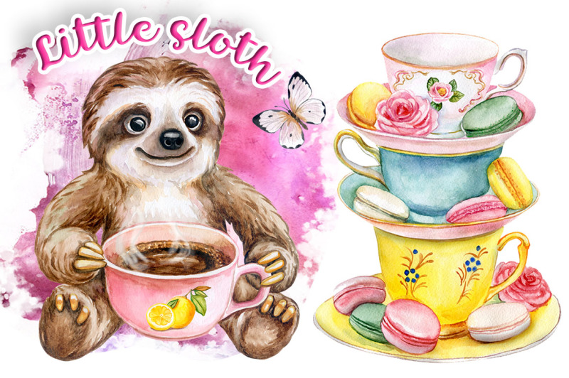 little-sloth-watercolor