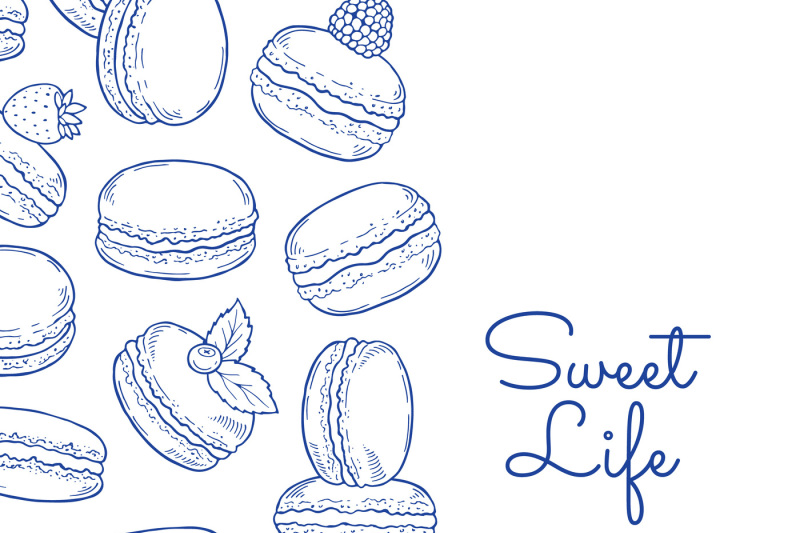 vector-background-with-hand-drawn-macaroons-and-place-for-text