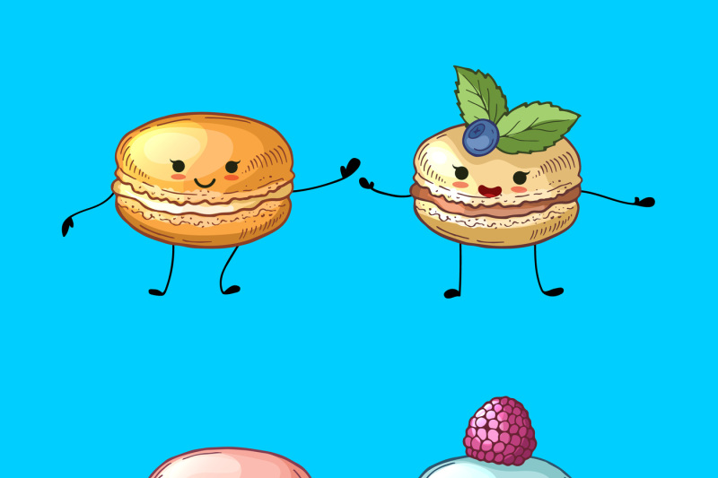 vector-colored-hand-drawn-macaroons-with-faces