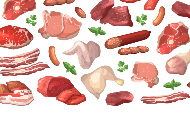 vector-cartoon-meat-elements-background-illustration-with-place-for-te