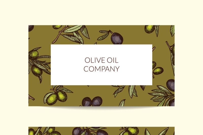 vector-business-card-template-with-hand-drawn-olive-branches