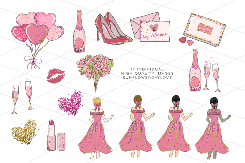 romantic-date-valentine-clipart-set-fashion-clipart-set