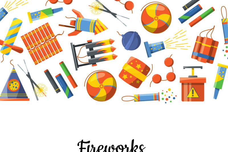 vector-cartoon-pyrotechnics-background-illustration-with-place-for-tex