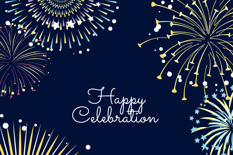 vector-fireworks-background-illustration-with-place-for-text