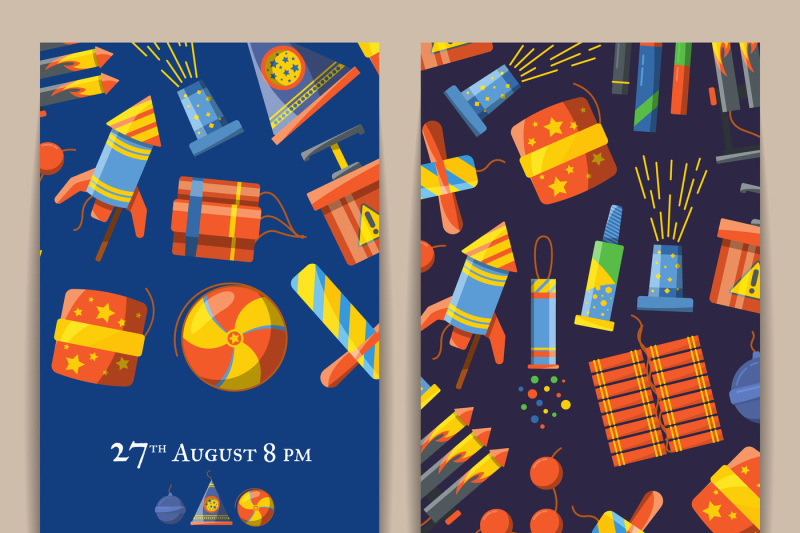 vector-cartoon-pyrotechnics-template-for-firework-show-or-party