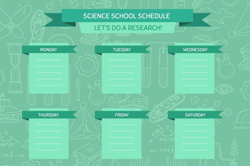 vector-school-or-work-schedule-template