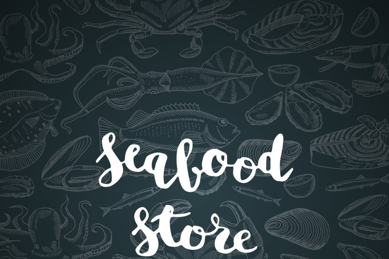 vector-hand-drawn-seafood-elements-background-with-lettering-with-seaf