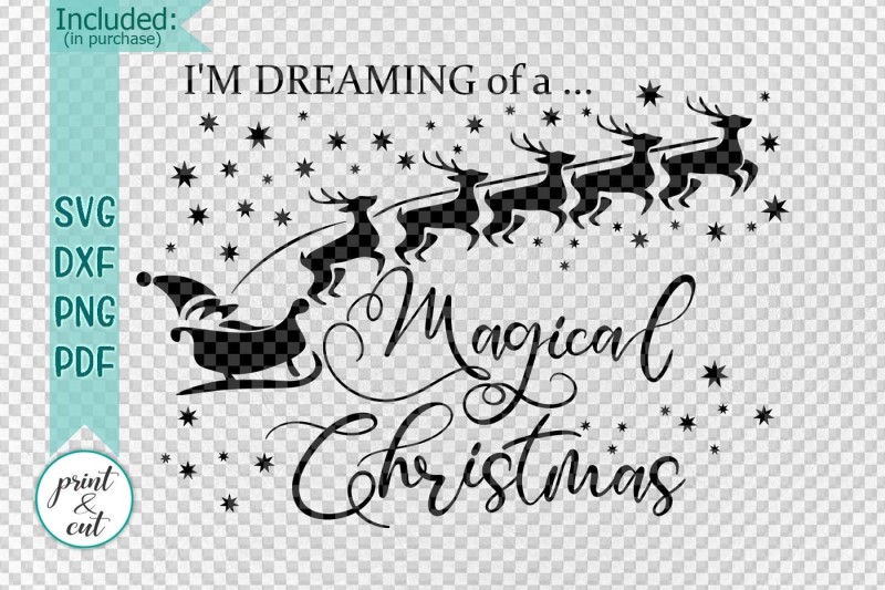 white-magical-christmas-words-house-decor-for-cut-or-print