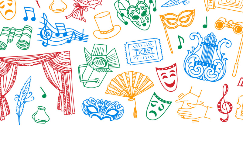 vector-doodle-theatre-background-illustration