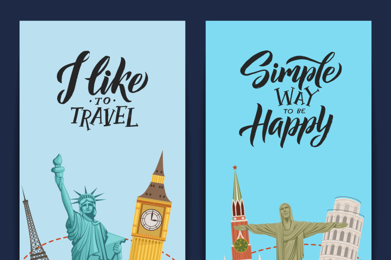 vector-world-sights-flyer-templates-for-travel-agency