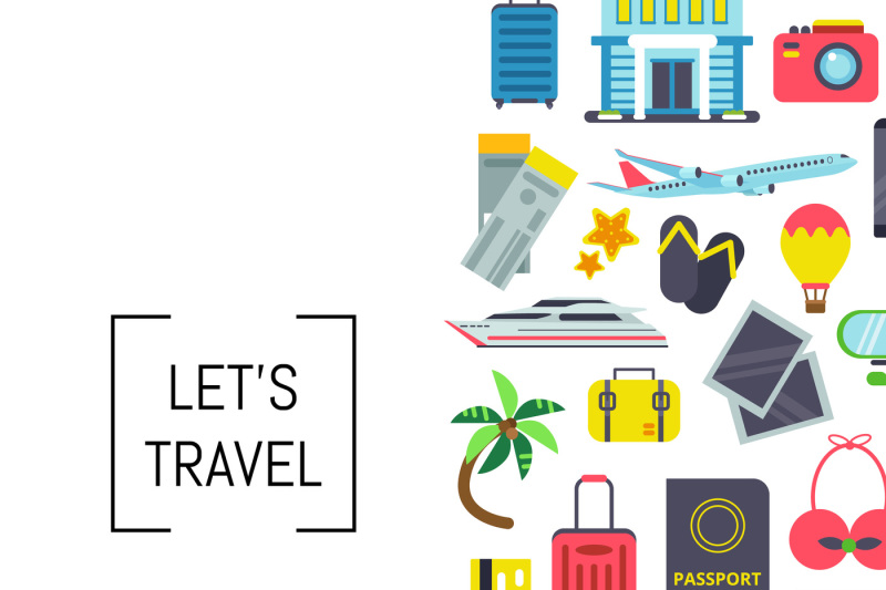 vector-flat-travel-elements-background-illustration-with-place-for-tex