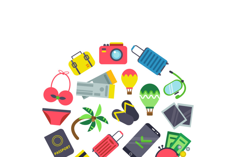 vector-flat-travel-elements-in-circle-illustration