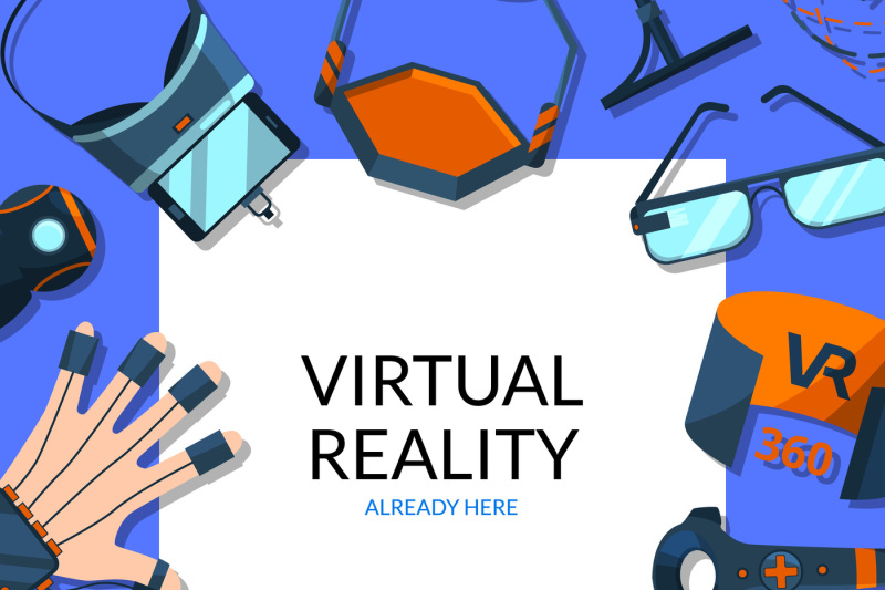 vector-background-with-flat-style-virtual-reality-elements