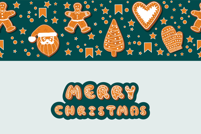 vector-set-of-backgrounds-and-seamless-patterns-gingerbread