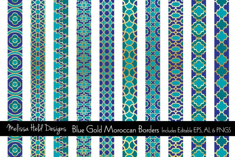 blue-and-gold-moroccan-border-patterns