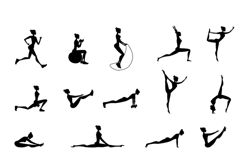 set-of-female-fitness-and-yoga