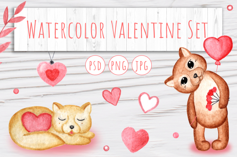 watercolor-valentine-set