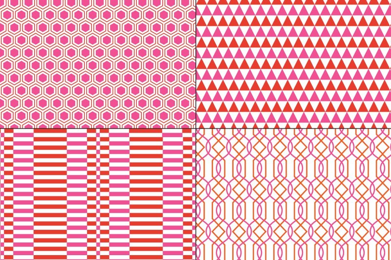pink-and-orange-mod-geometric-patterns