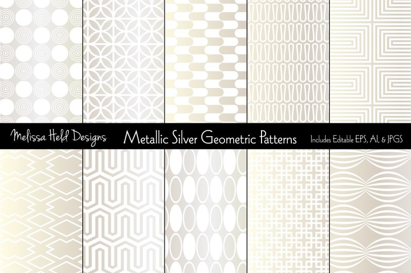 metallic-silver-geometric-patterns