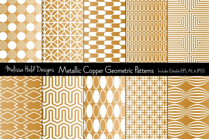 metallic-copper-geometric-patterns