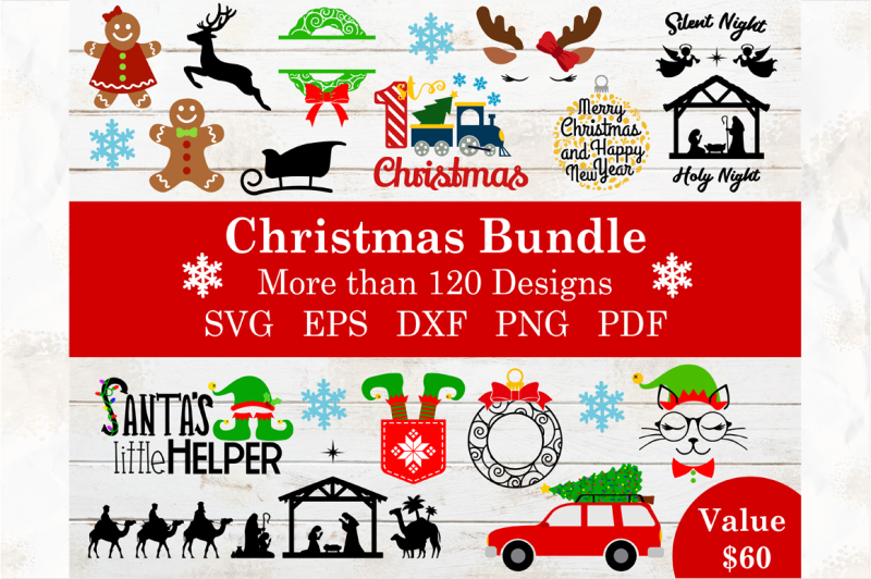 Download Huge Christmas bundle in SVG,DXF,PNG,EPS,PDF formats By ...