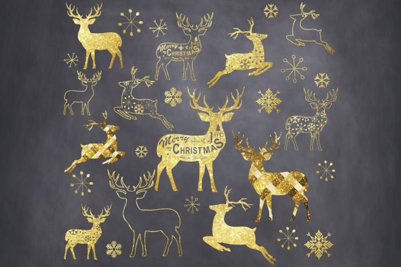 gold-glitter-chalkboard-reindeer