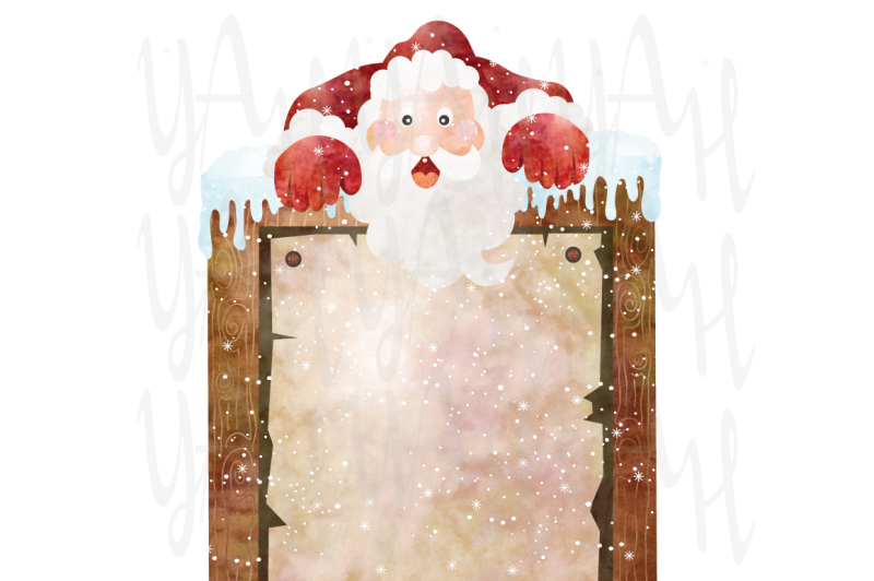 christmas-santa-sign-greeting-card