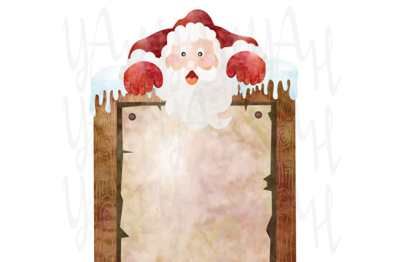 christmas-santa-sign-greeting-card