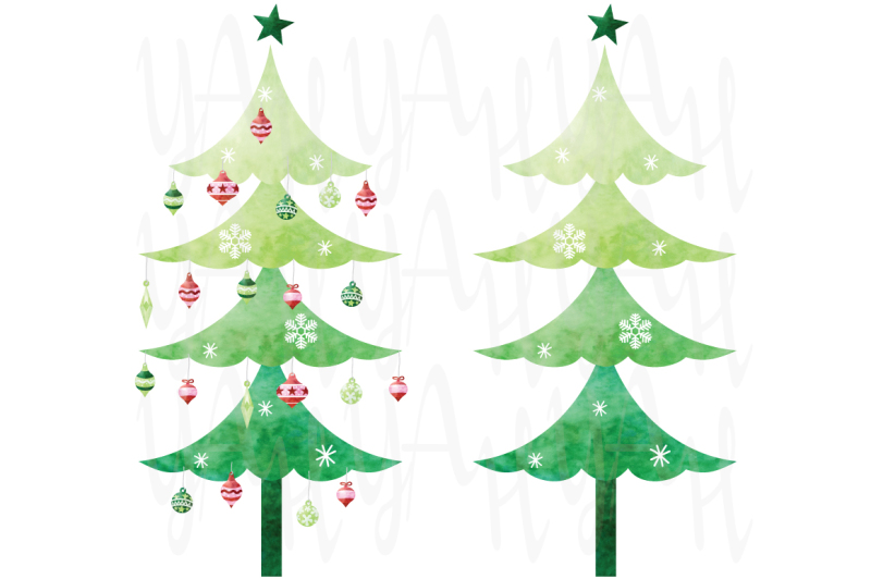 watercolor-christmas-ornament-set