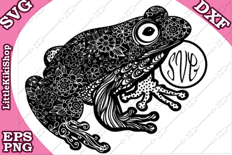 frog-monogram-svg-mandala-frog-svg-frog-cut-file
