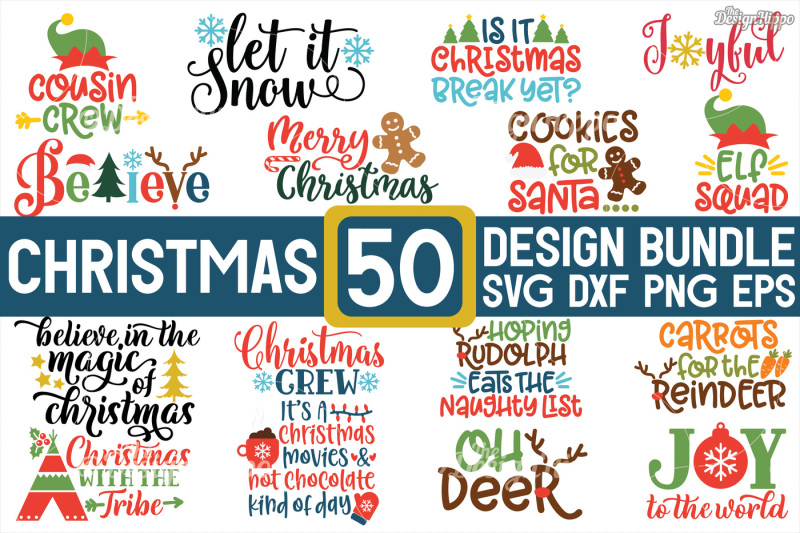 Download MEGA Christmas Bundle SVG PNG EPS DXF Cutting Files By The ...
