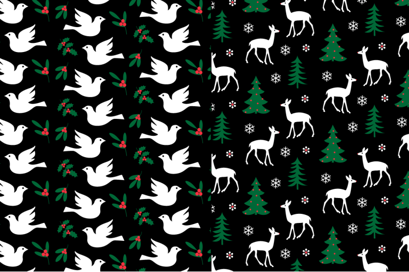 seamless-red-green-holiday-patterns