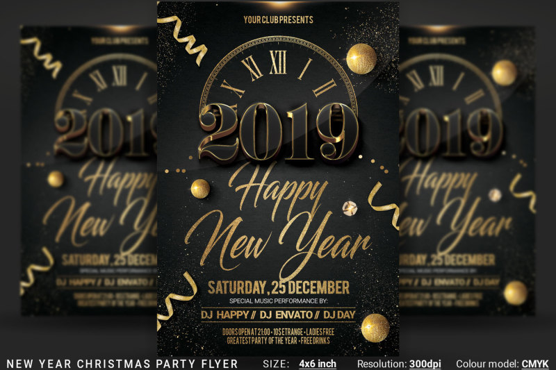 new-year-christmas-party-flyer