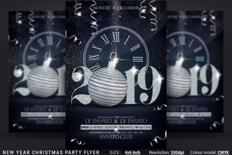 new-year-christmas-party-flyer