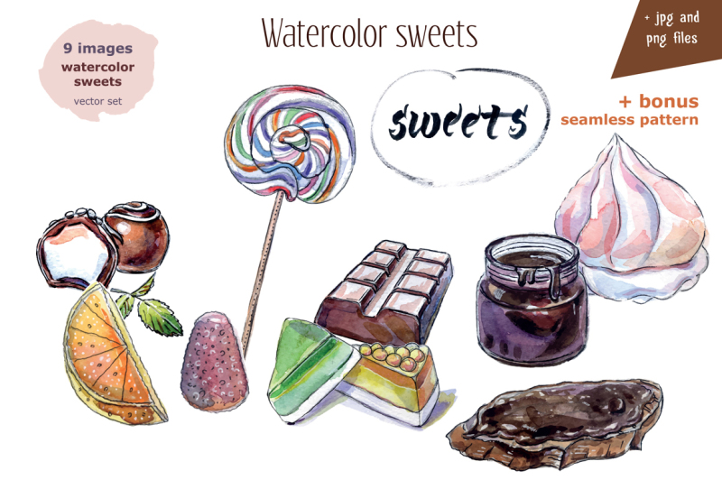 watercolor-sweets