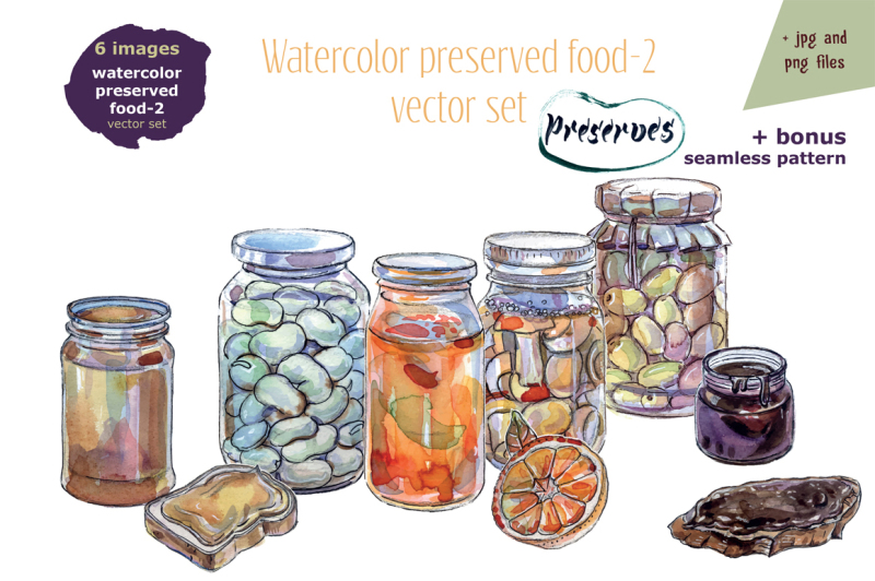 watercolor-preserved-food-2