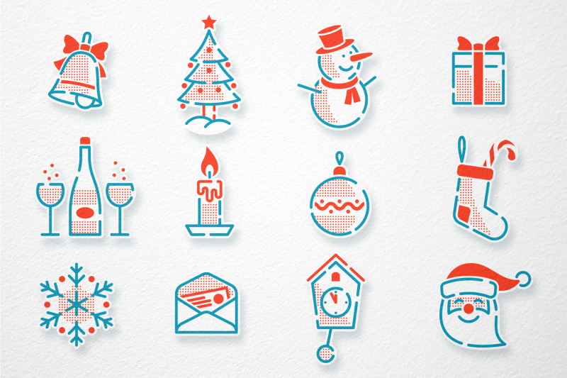 christmas-new-year-icons-set