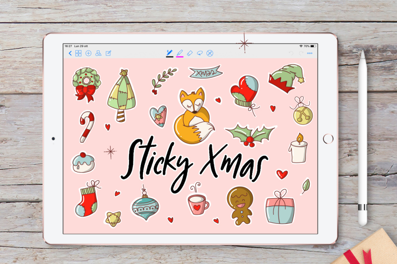 xmas-clipart-ipad-stickers-for-goodnotes