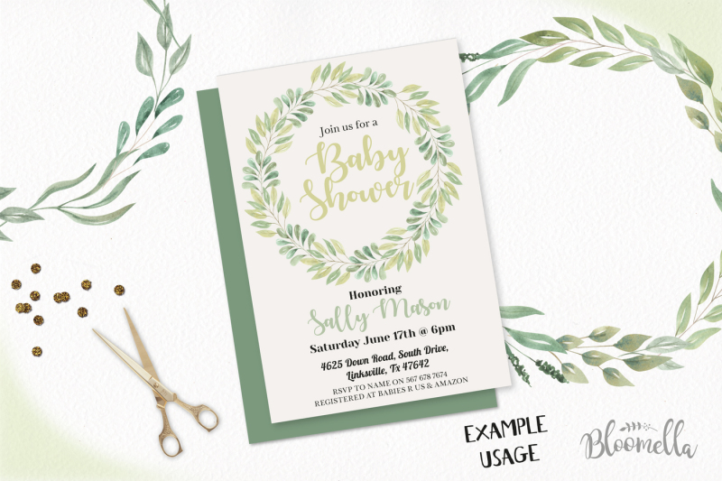 leave-me-happy-8-leaves-wreaths-borders-green-foliage-frames-clipart