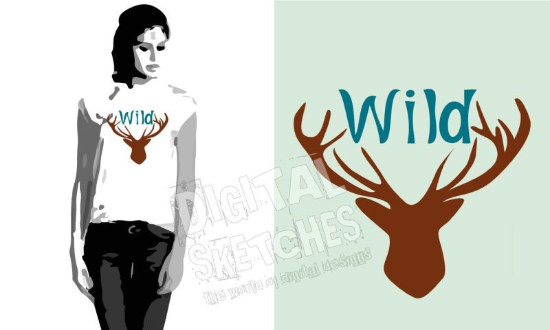 deer-head-antlers-wild-saying-cut-file-vector-silhouette-svg-dxf